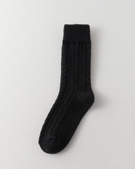 여성용 베이비 플리스 케이블 크루 양말 부드럽고 따뜻하며 다용도