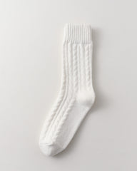 여성용 베이비 플리스 케이블 크루 양말 부드럽고 따뜻하며 다용도