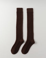 여성 아기 플리스 케이블 니 양말 부드럽고 따뜻하며 다용도