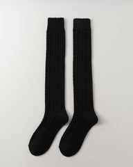 여성 아기 플리스 케이블 니 양말 부드럽고 따뜻하며 다용도