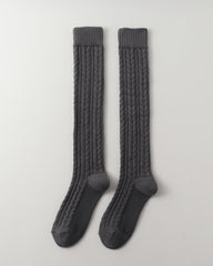 여성 아기 플리스 케이블 니 양말 부드럽고 따뜻하며 다용도