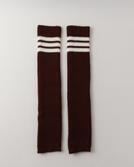 여성용 레그 워머 스트라이프 파일 따뜻하고 편안하며 다용도