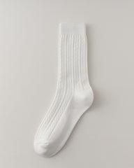 여성 크루 양말 케이블 니트 따뜻하고 편안함