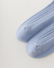 여성 크루 양말 케이블 니트 편안하고 따뜻함