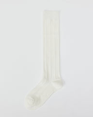 여성용 더블 니들 리버스드 니 슬림핏 양말 스타일리시