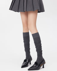 여성 오버 니 니 양말 케이블 니트 코튼 다용도