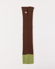 여성용 Y2K 색상 블록 레그워머 버튼 디테일 패션 아크릴