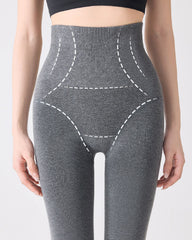 Women Fleece Lined Plain Tights Slimming High Waist Butt Lift