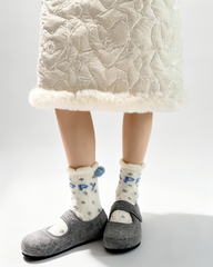 レディース クルー ソックス ラブリーシリーズ ふわふわ 暖かい 快適 室内用 ソックス