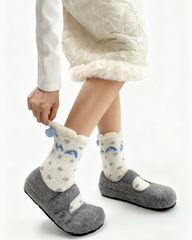 レディース クルー ソックス ラブリーシリーズ ふわふわ 暖かい 快適 室内用 ソックス