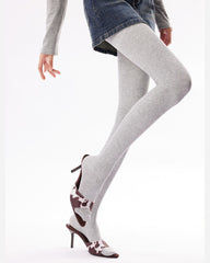 Women Ribbed Pantyhose Slim Fit High Waist Tights Fashion Styling