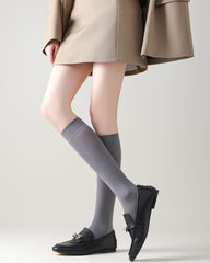 Women Knee High Socks Italian Craft Elastic Versatile Classic