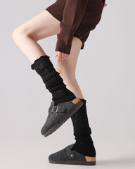 Women Crew Socks Hollow Out Knit Cotton Retro Slouch Socks