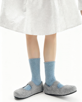 レディース クルー ソックス 無地 カラー ソフト コージー ウォーム カジュアル ソックス