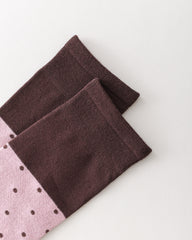 여성용 무릎 길이 양말 도트 패턴 대비감 편안함 다용도