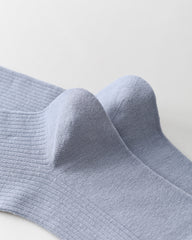여성 니하이 양말 그레이 화이트 대비 코튼 캐주얼