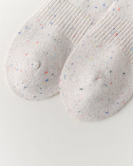 여성 크루 양말 울 도트 파일 따뜻하고 편안함