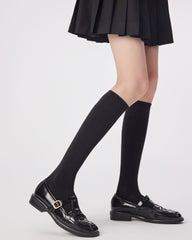 女款及膝襪 有氧棉質顯瘦JK風格