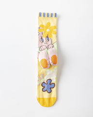 Party Exaggerated Bunny Knee High Socks 3D Rabbit Feet Paws Flower Fun Calf