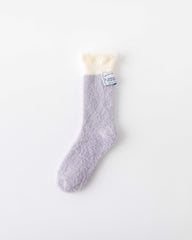 여성 크루 양말 아이스크림 플리스 시리즈 따뜻하고 폭신폭신하며 포근한 실내용 착용