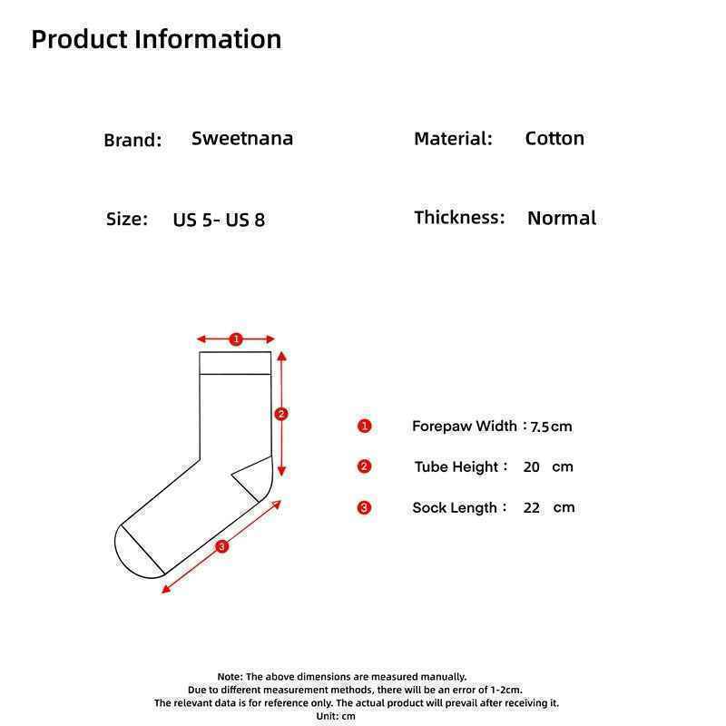 Women British Preppy Cotton Crew Socks contrast color Thick Warm