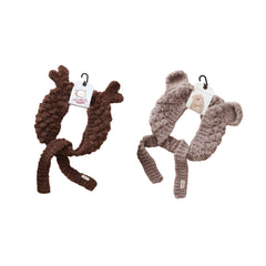 2-Pack Handmade Coral Velvet Earmuffs 3D Animal Ear Cute Warm Headwear