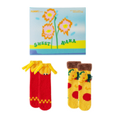 Gift Box Set Women Crew Socks Fun Burger Series Fuzzy Thick Warm Soft Socks