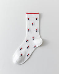 女款中筒襪子 可愛臘腸犬系列 棉質網眼透氣襪子