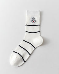 女款中筒襪 可愛小狗圖案 多功能 舒適 有趣