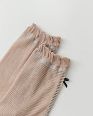 レディース クルー ソックス リボン フリル トリム レトロ シック 快適