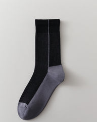 여성용 투톤 크루 양말 독특한 디자인 부드럽고 신축성 있음