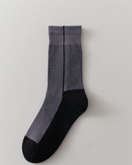 여성용 투톤 크루 양말 독특한 디자인 부드럽고 신축성 있음