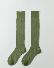 Women Knee High Socks Heart Mesh Comfortable