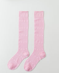 Women Knee High Socks Heart Mesh Comfortable