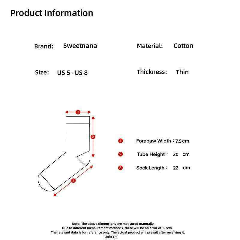 5-Pack Rainbow Line Series Women Cotton Crew Socks Colorful Stripe Cute