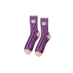 Sweetnana Cozy Crew Socks for Women & Men - Animal Embroidery Series Fuzzy & Colorful Socks - Perfect for Winter Stockings