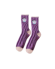 Sweetnana Cozy Crew Socks for Women & Men - Animal Embroidery Series Fuzzy & Colorful Socks - Perfect for Winter Stockings