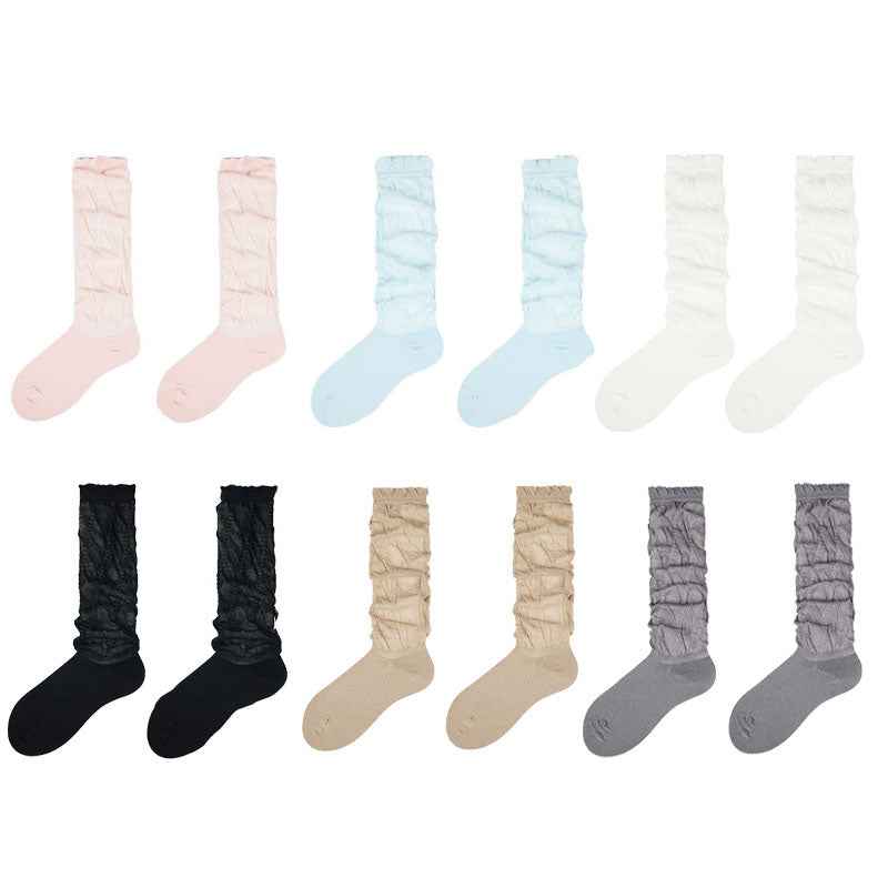 Ballet Fairy Series Women Knee High Cotton Socks Seamless Breathable Soft