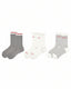 3-Pack Women Grey College Series Crew Socks Casual Versatile Socks - SWEET NANA