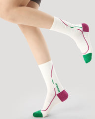 3-Pack Women Limiting Attitude Series Cotton Crew Socks Athletic Casual Socks