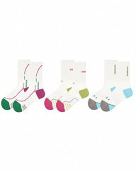 3-Pack Women Limiting Attitude Series Cotton Crew Socks Athletic Casual