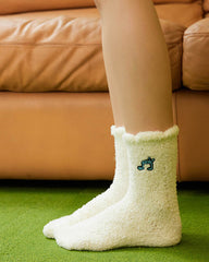 선물 박스 세트 3-팩 여성 크루 양말 논슬립 퍼지 따뜻하고 부드러운 포근한 양말