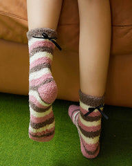 Gift Box Set 3-Pack Women Crew Socks Fuzzy Fluffy Plush Warm