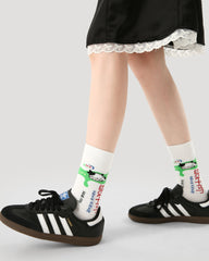 3-Pack Women Crew Socks Cotton Fun Novelty Above Ankle Casual Socks