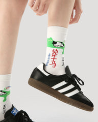 3-Pack Women Crew Socks Cotton Fun Novelty Above Ankle Casual Socks