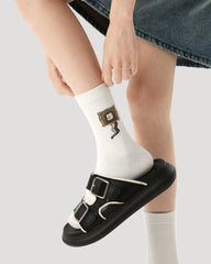 3-Pack Women Crew Socks Cotton Cute Snakelet Pattern Casual Socks