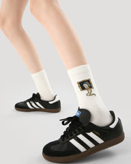 3-Pack Women Crew Socks Cotton Cute Snakelet Pattern Casual Socks