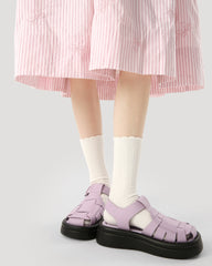 3-팩 여성용 면 크루 양말 화이트 카멜리아 시리즈 캐주얼 양말