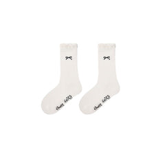 4-Pack Kids Cotton Crew Socks Ruffle Bow Cute Casual