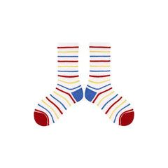 4-Pack Kids Cotton Crew Socks Color Plan Letter Cute Casual